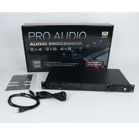 Processeur de son Gooermi LD448 4 entrées 8 sorties FIR DSP, processeur SHARC 64 bits double cœur, ADC 32 bits 768 kHz, PEQ, DEQ, GEQ, contrôle par PC