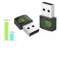 Receptor Inalámbrico USB de 150Mbps, Tecnología Inalámbrica, Receptor WLAN Externo, Adecuado para Adaptador Receptor de 2.4GHz para Computadora Portátil