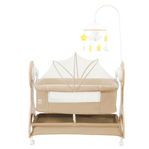 سرير أطفال كهربائي متعدد الوظائف D1511 للأطفال حديثي الولادة مع وظيفة النوم المشترك - Product Image 2