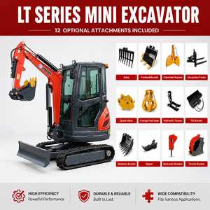 Mini-excavatrice hydraulique avec accessoires, 3,5 tonnes, 2,5 tonnes, <span class=keywords><strong>petite</strong></span> excavatrice sur chenilles, machine de terrassement certifiée CE, pour ferme, jardin, verger - Product Image 1