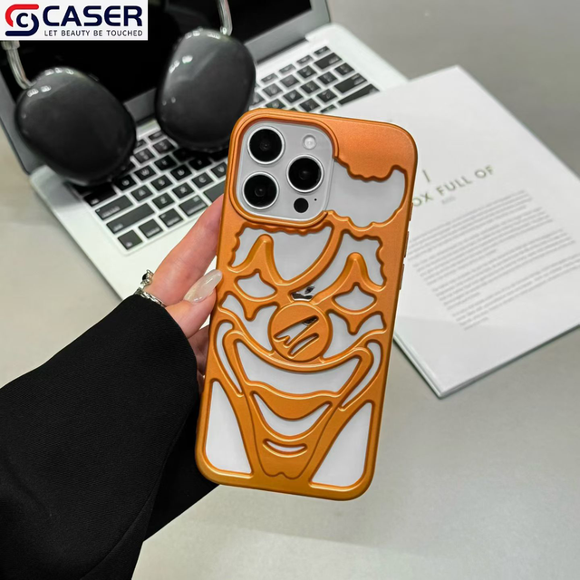 Creative Clown Design Street Fashion Trendy Style Hollow Out Heat Dissipation  Mobile Phone case for Iphone 17 1615