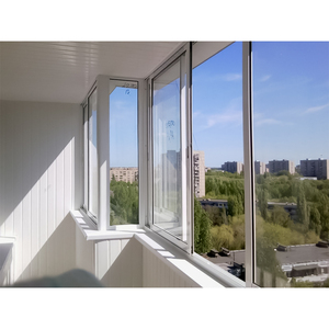 Fenêtre <span class=keywords><strong>coulissante</strong></span> moderne en vinyle blanc pour maisons, à rupture de pont thermique, <span class=keywords><strong>avec</strong></span> verre trempé transparent insonorisant et revêtement de protection UV - Product Image 6