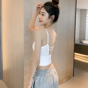 Reggiseno da donna <span class=keywords><strong>con</strong></span> bella <span class=keywords><strong>canotta</strong></span> tutta In uno stile estivo <span class=keywords><strong>con</strong></span> canottiera Casual <span class=keywords><strong>con</strong></span> scollo corto lavorato a maglia 3D Push-Up - Product Image 1