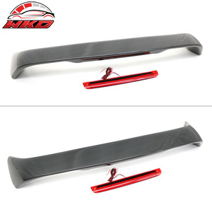 เหมาะสำหรับ Honda Civic Coupe 2 ประตู ปี 1996-2000 สปอยเลอร์หลังพร้อมไฟ LED ลายคาร์บอนไฟเบอร์ - Product Image 4