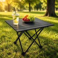 Table pliante de style glamping en alliage d'aluminium, design Egg Roll, légère, haute résistance, portable, mobilier d'extérieur
