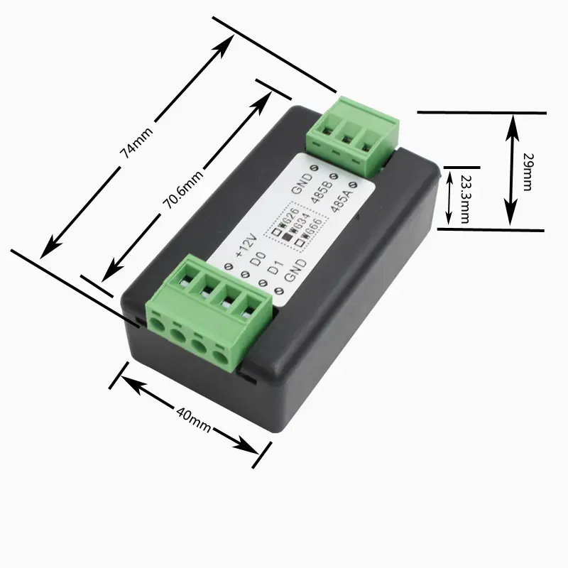 Wiegand 26/34/66 Door Access Controller To RS485 Keypad Reader Communication Convertor Converter For Access Control System