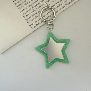Fashion Colorful Star-Shaped <b>Acrylic</b> Small <b>Mirror</b> Keychain Portable Makeup <b>Mirror</b> Bag Pendant - Product Image 5