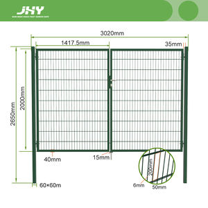 <span class=keywords><strong>Portail</strong></span> <span class=keywords><strong>d</strong></span>'<span class=keywords><strong>entrée</strong></span> et de sortie de jardin en grillage métallique 3x2m 656 2D, <span class=keywords><strong>portail</strong></span> en treillis double - Product Image 5