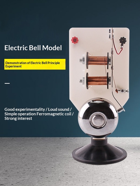 J2016 Electric Bell Physics Experiment Equipment for Electromagnetism Teaching Demonstration Students Children's Science