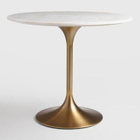 Tables à manger rondes modernes en acier de haute qualité et en marbre ensemble de table à manger de luxe table basse en marbre pour restaurant