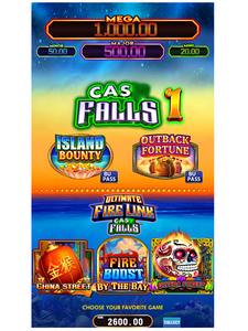 Cash Falls 1 5 en 1 Ultimate Fire Link Skill Pass Tablero de Juego con Tasa de Ganancia del 85% Pantalla Vertical (MOQ 1 Unidad) Precio de Fábrica para Máquina de Entretenimiento - Product Image 1