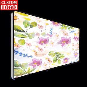 Boîte lumineuse publicitaire LED de 10 pieds, support d'affichage graphique rétroéclairé personnalisé, boîte lumineuse en tissu double face - Product Image 1