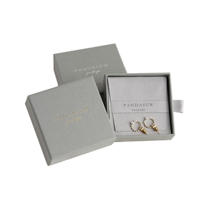Boîte d'emballage de luxe en carton rigide avec logo personnalisé, estampillage rose, pour boucles d'oreilles - Product Image 5