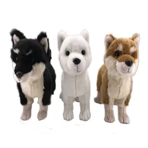 婴儿毛绒玩具狗: 毛绒仿真动物玩具德国牧羊犬出售