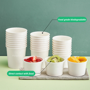 Sinh Thái Thân Thiện Với Takeaway Bán Buôn Cá Nhân Vòng Giấy Thực Phẩm Dùng Một Lần Bát Đóng Gói <span class=keywords><strong>Container</strong></span> Với Nắp Cho Thực Phẩm Và Súp Nóng - Product Image 2