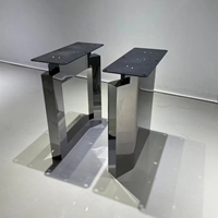Support de table à manger en acier inoxydable effet miroir, pied de table de luxe, base de support pour meubles, pieds de table