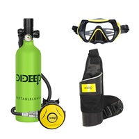 Bouteille de plongée sous-marine portable mini 1L en aluminium de haute qualité, homologuée CE&DOT, équipement d'oxygène 200 bars pour plongées