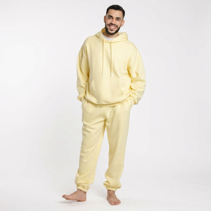 OEM Men's Tracksuit Sportswear Soft <b>Brushed</b> Fleece Athletic Training Suit Gym Outfit for Men - Product Image 1