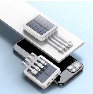 Banco de Energía Solar Portátil de Plástico al por Mayor, Mini, Conveniente, 4 en 1, con Cable Integrado Tipo-C, 10W, 20000mAh - Product Image 4