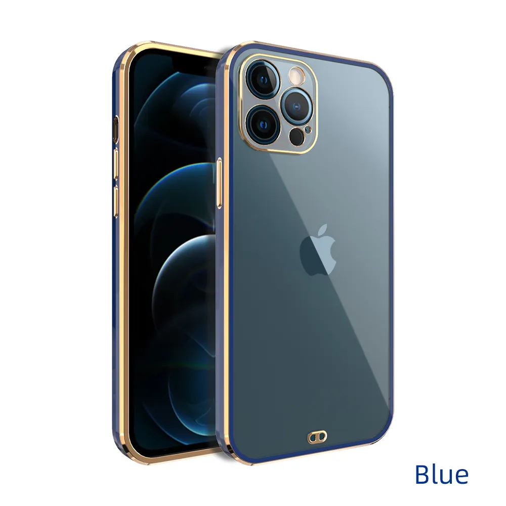 Fashion Shockproof Electroplated TPU Chrome Phone Back Cover Phone Case for IPhone 6G 6Plus 7G 8G 7Plus 8Plus 13 Pro 12 Xs Max