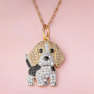Entrega Rápida - Proveedor de Joyería - Collar con Colgante de Perro <span class=keywords><strong>Beagle</strong></span> Adorable, Joyería Fina de Cachorro de Dibujos Animados en Aleación de Zinc Ecológica - Product Image 5
