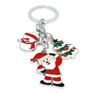 Porte-clés personnalisé de Noël avec breloque Père Noël, bonhomme de neige et sapin de Noël - Product Image 2