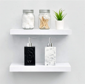 Meilleur prix étagère murale <span class=keywords><strong>en</strong></span> <span class=keywords><strong>bois</strong></span> créative pour salle de bain <span class=keywords><strong>cuisine</strong></span> salon bureau Design moderne couleur blanche cloison de rangement - Product Image 3