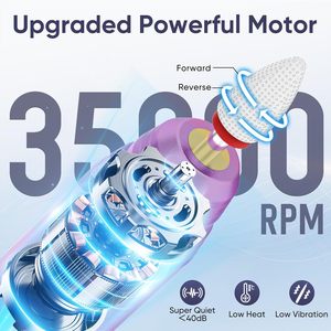 Machine à <span class=keywords><strong>ongles</strong></span> portable rechargeable, moteur puissant 35000 tr/min, polisseuse à <span class=keywords><strong>ongles</strong></span> électrique avec fonctionnalités améliorées - Product Image 3