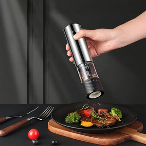 Wholesale Salt Pepper Semi-Automatic Rechargeable <b>Mill</b> Shakers Adjustable Coarseness Portable Household Kitchen - Product Image 6