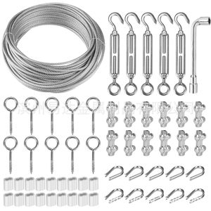 Stainless Steel Cable Tensioner Kit M5 <b>Wire</b> Rope Set For Backyard Fence <b>Trellis</b> Garden Grid Rustproof - Product Image 3