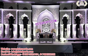 Gran Maharani boda escenario decoración impresionante Bollywood Palacio boda escenario tradicional Bollywood tema boda escenario - Product Image 4