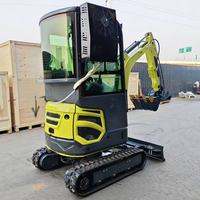 Mini-excavatrice compacte à queue zéro, facile à utiliser, 1,8 tonne, pour travaux municipaux, hydraulique, pour jardinage et foresterie