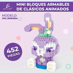 Mini Bloques Armables Rascal Rabbit 452 Pieces Cartoon Shape Cute Plastic Promotional Toys - Product Image 3