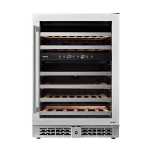 NE-404D-12 24 Inch Under Counter Built-In Dual Zone 45 Bottles Touch Control Wine Cooler Refrigerator - Product Image 4