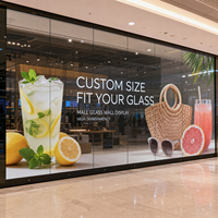 Écran LED transparent sur mesure pour affichage publicitaire sur mur de verre de centre commercial