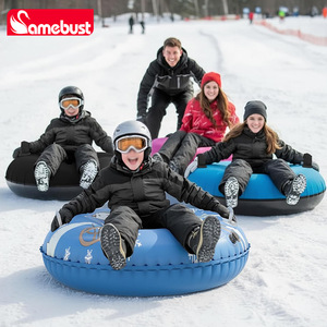 Tube à neige gonflable Samebust bleu en PVC 0,4-0,6 mm pour enfants, luge d'hiver d'extérieur - Product Image 5