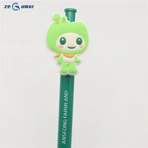 Zeamor Boligrafo Novelty Gift Style Ballpoint Pen Custom Kids Cartoon Plastic Ball Pens With Design PVC Cartoons Clip