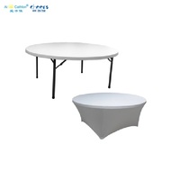 Table ronde pliante en plastique légère et portable pour événements et réceptions, vente en gros