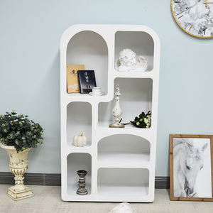 Armoire de rangement en bois blanc INNOVA, style européen moderne, avec 7 étagères pour salon et chambre à coucher - Product Image 2