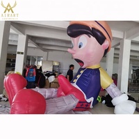 Accessoires de scène pour événements de cirque, figurine gonflable de personnage de dessin animé Pinocchio, figurine gonflable animée