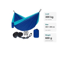 Hamac de camping double en nylon parachute, portable, avec sangles d'attache aux arbres, pour l'extérieur, 5 couleurs, vente en gros