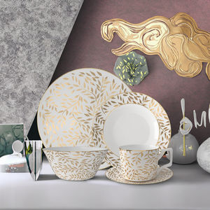ชุดอาหารเซรามิกทนทานจากกระดูกจีนแบบยั่งยืนที่เป็นมิตรกับสิ่งแวดล้อมสไตล์ยุโรป ประกอบด้วยจานอาหารค่ำ สำหรับงานแต่งงานสุดหรูทันสมัยและร้านอาหาร - Product Image 4