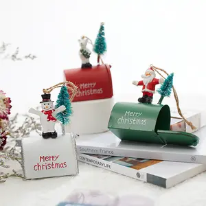 New Design Santa Claus Snowman Letter Box Pendant For Christmas Tree Decoration