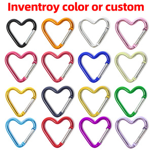 Mosquetones de Aleación con Forma de Corazón Personalizados, Juego de Mosquetones Bonitos y Ligeros para Camping, Senderismo, Viajes al Aire Libre, Accesorios para Mochilas - Product Image 2