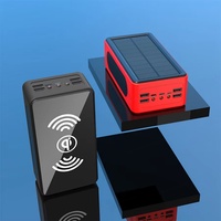 Chargeur solaire personnalisé 50000 mAh, batterie externe mobile pour l'extérieur, charge super rapide, charge sans fil pour téléphone portable