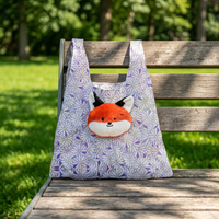 Sac de courses en peluche super doux Fox, personnalisable, cadeau promotionnel, mignon, unisexe