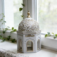 ChenWang Statue en résine de la Kaaba, mosquée islamique, décoration de table de bureau, cadeaux du Ramadan, décoration d'intérieur du Moyen-Orient, ornement de salon