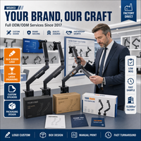 Support d'écran double à pince de bureau réglable, le moins cher de l'usine, inclinaison maximale de 90 degrés, pour écrans de 17 à 32 pouces, capacité de 9 kg