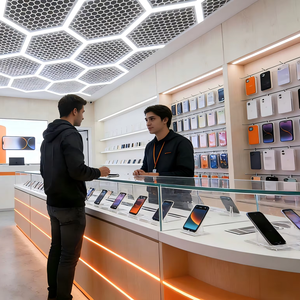 ตู้โชว์ไม้จริง Lilai Fire กระจกนิรภัย LED ประหยัดพลังงาน กันน้ำ แข็งแรงทนทาน สำหรับอุปกรณ์เสริม<span class=keywords><strong>โทรศัพท์</strong></span>มือถือ <span class=keywords><strong>ร้าน</strong></span>ค้าปลีก - Product Image 1