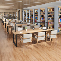 Bureau de lecture minimaliste moderne, table d'étude double face pour salles d'étude, table de bibliothèque avec cloison, personnalisation possible